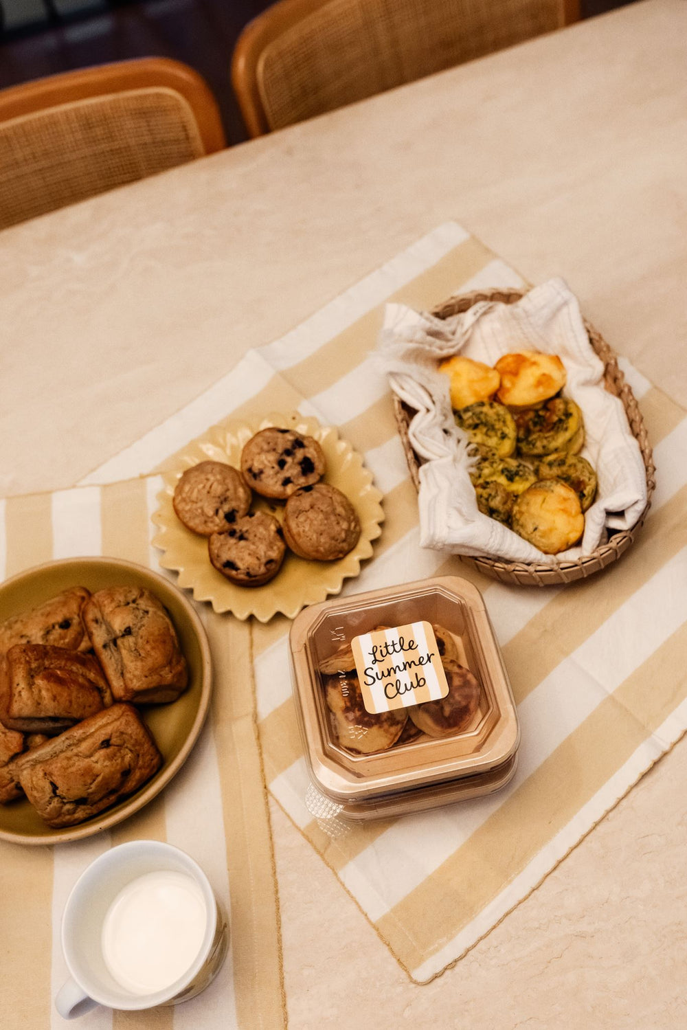 A small plate of blueberry oat muffins